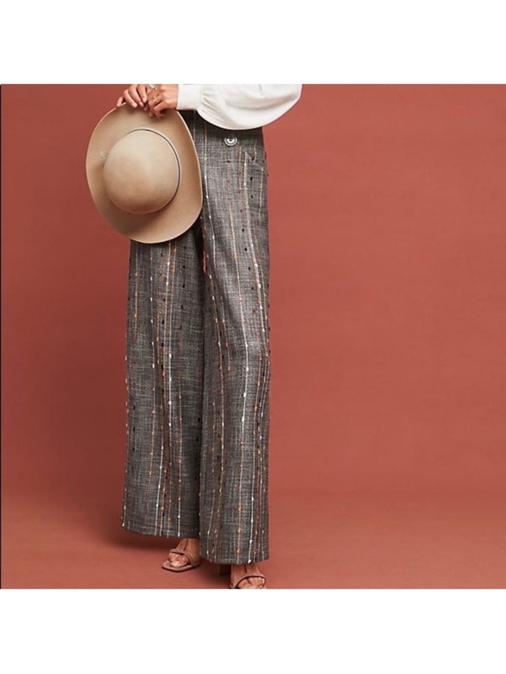 Eva Franco Anthropologie striped Hepburn pants Size 2 Petite